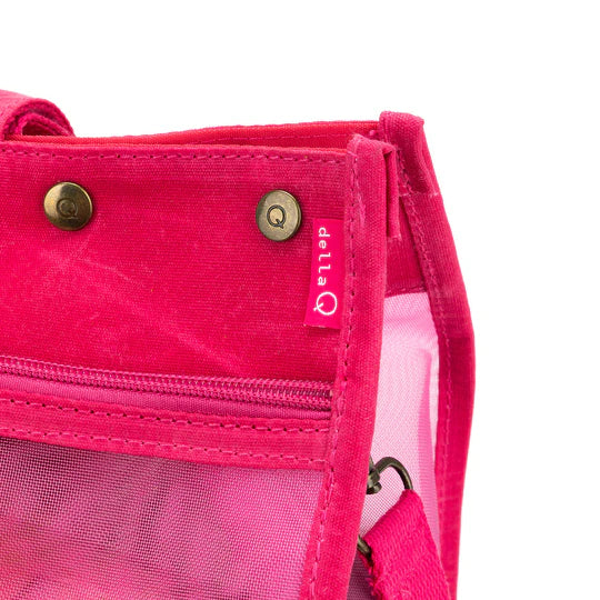Della Q - Makers Mesh Tote VIVID Rose