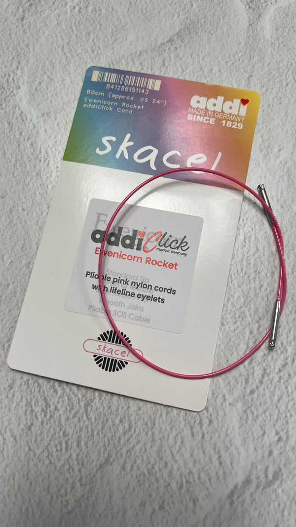 ADDI Click Cords - Ewenicorn Tip Set PINK Cords (For 5" Tip Sets)