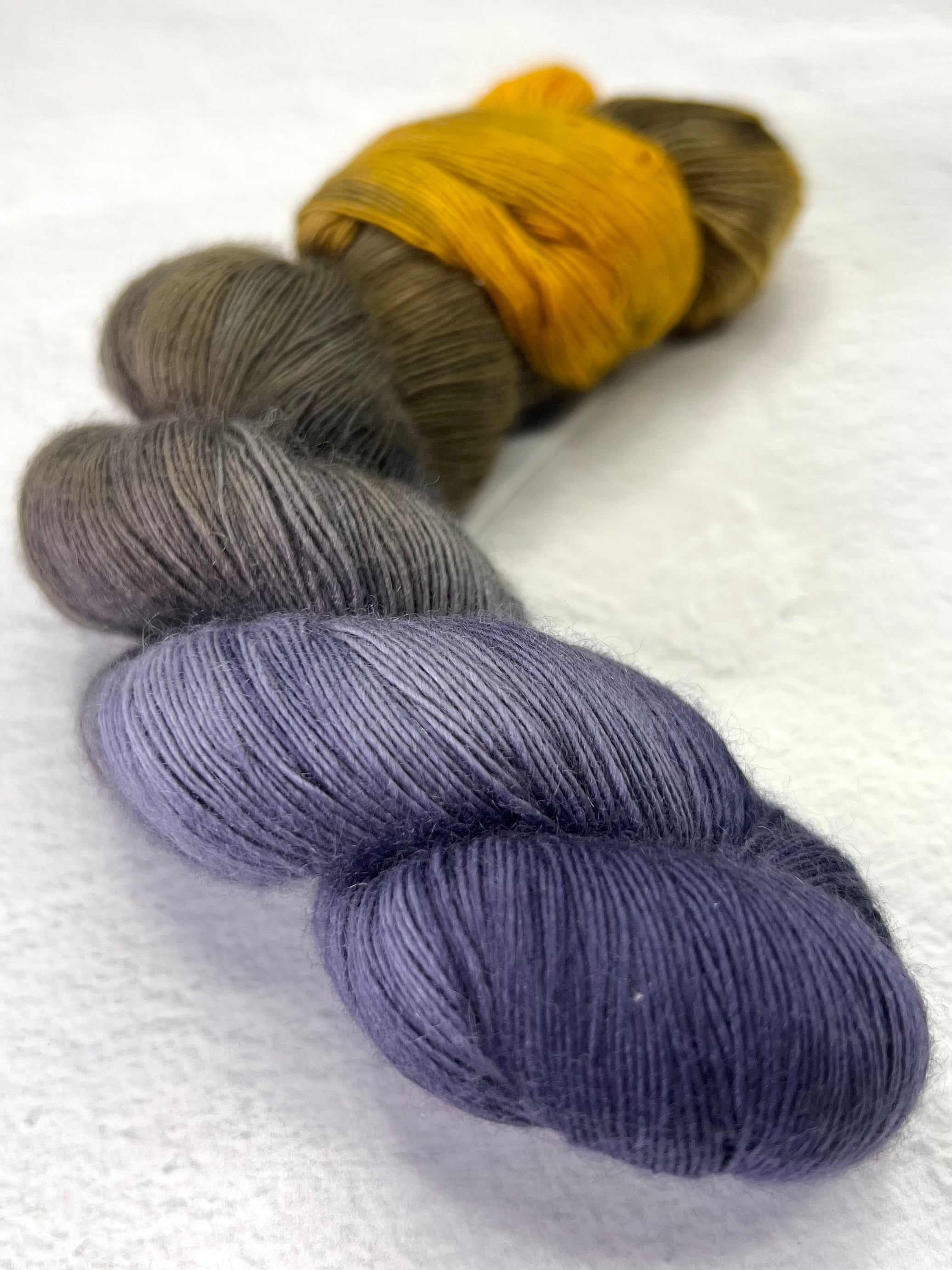 Artyarns Cashmere 5 yarn in Hudson Valley and Painters shades, soft and luxurious cashmere fiber for knitting or crochet projects.