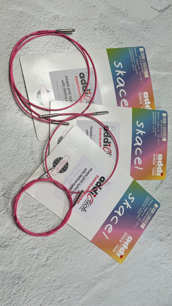 ADDI Click Cords - Ewenicorn Tip Set PINK Cords (For 5" Tip Sets)