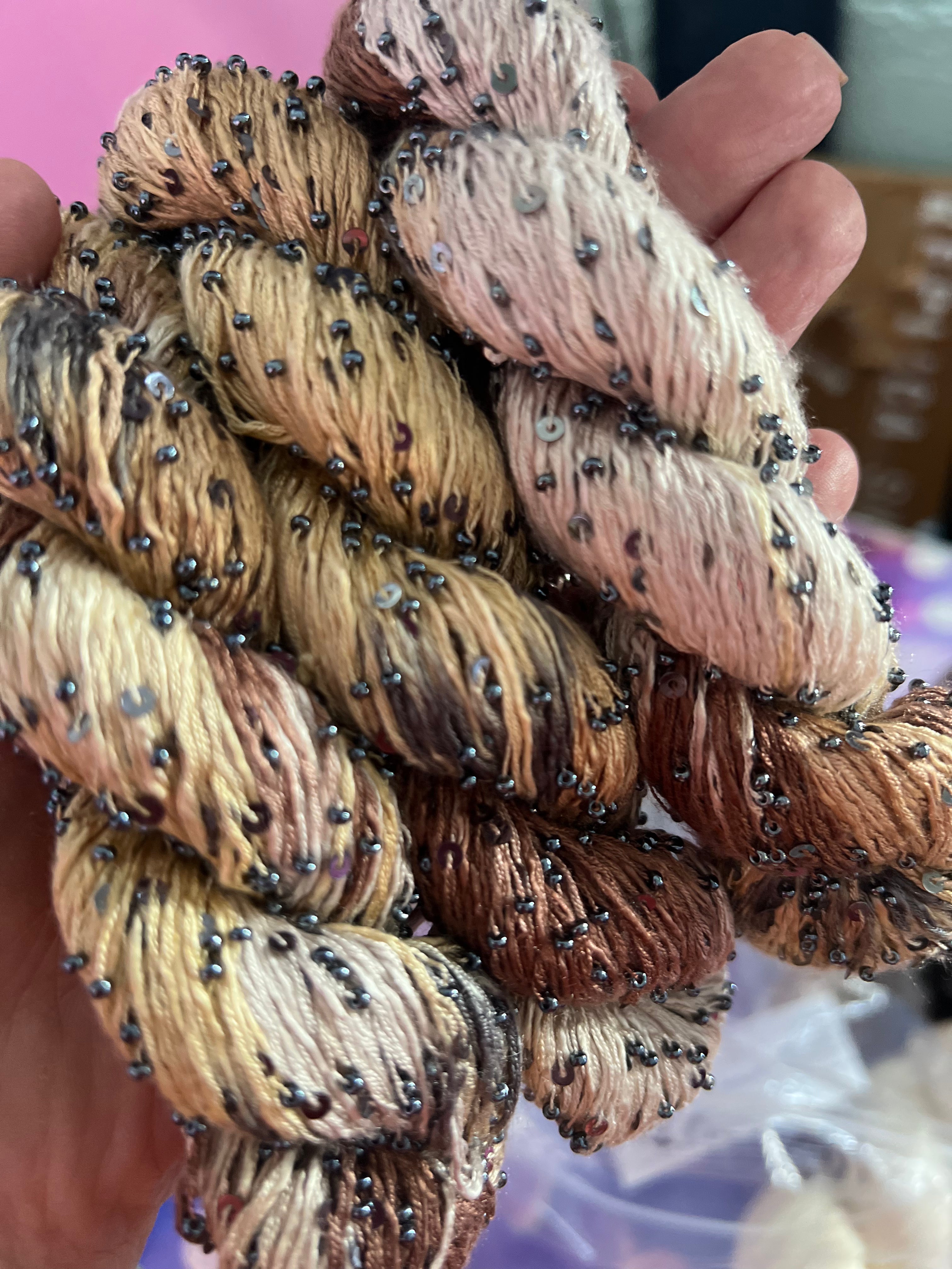 Daily Deal - 8/4 - Beaded silk & Sequins - 1030 Gunmetal