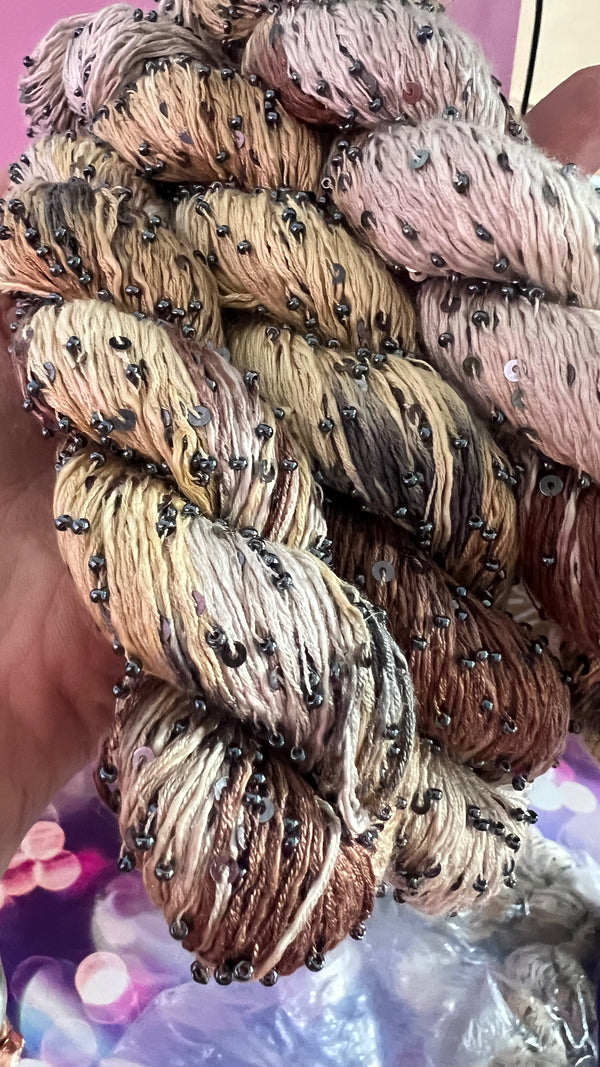 Daily Deal - 8/4 - Beaded silk & Sequins - 1030 Gunmetal