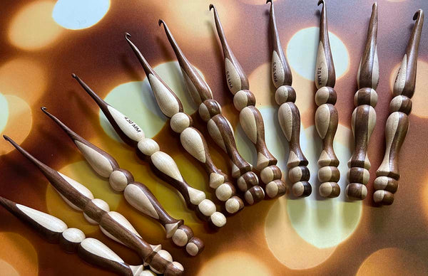 Lalique Crochet Hooks - Rosewood & Maple