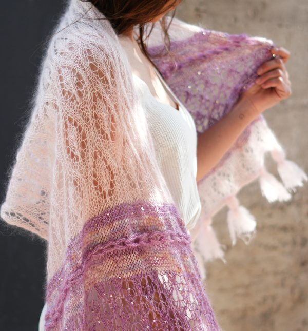 Ethereal Glow Stole from Pope Vergara (Non Glitter Mohair Version)