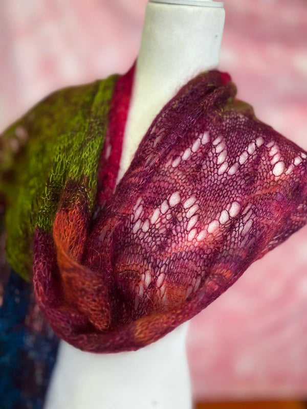 Artyarns | Silk Mohair 2 Ply Fingering | Horseshoe Wrap Shawl Kit