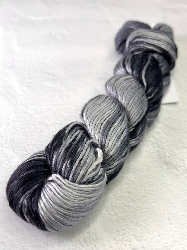 Close-up of Artyarns Regal Silk Yarn H Series highlighting its luxurious silk fibers and vibrant color variations.