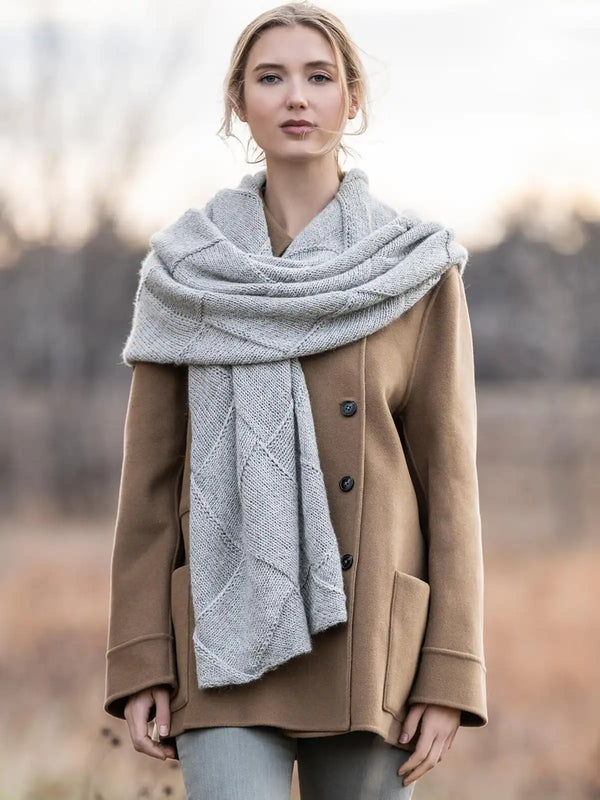 Blue Sky Fibers | Hovland Entrelac Wrap Kit | Baby Alpaca Sport Weight