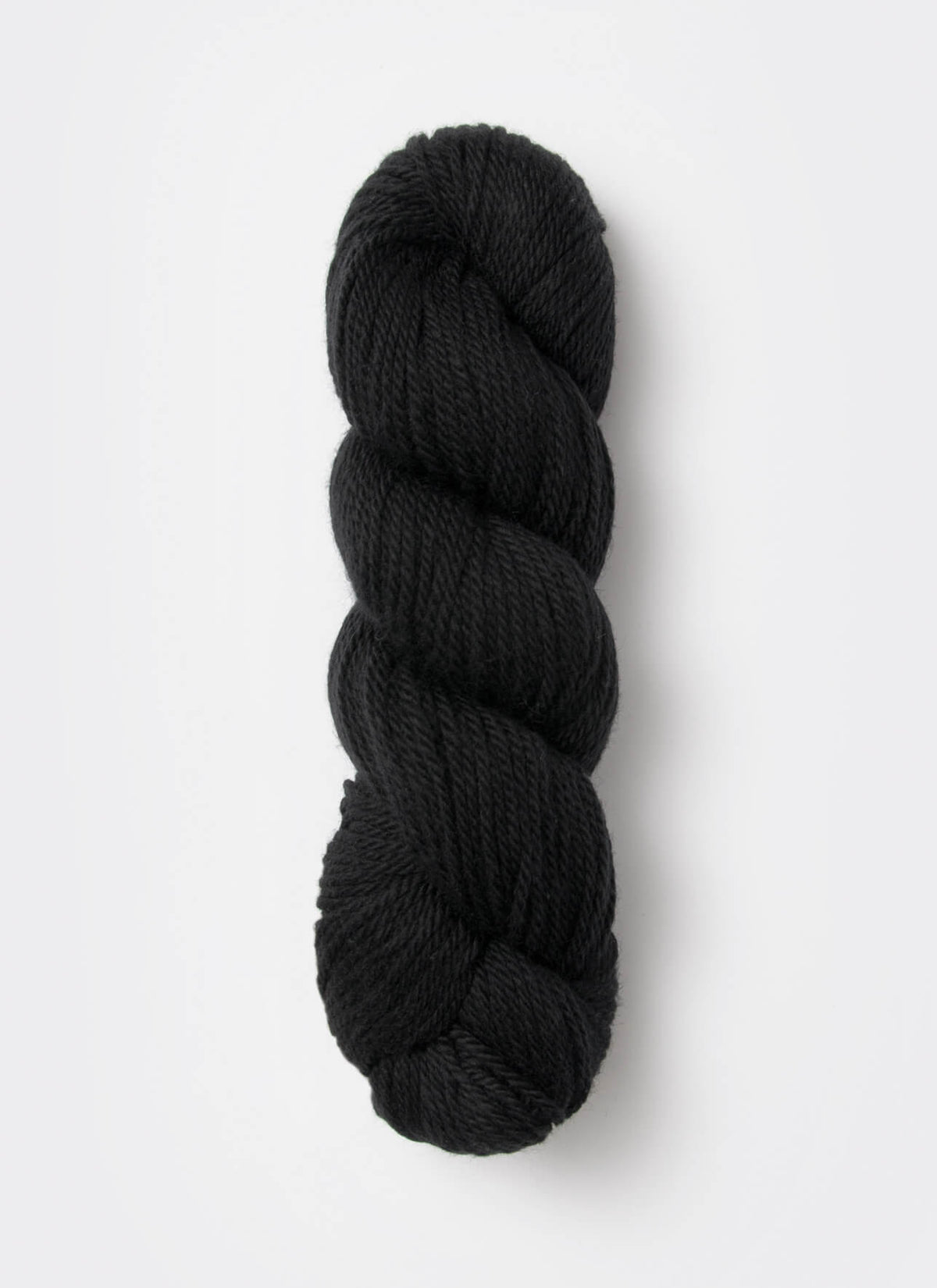 Blue Sky Fibers Sweater Worsted Superwash knitting yarn in soft wool and cotton blend, shown in a skein with vibrant blue color.