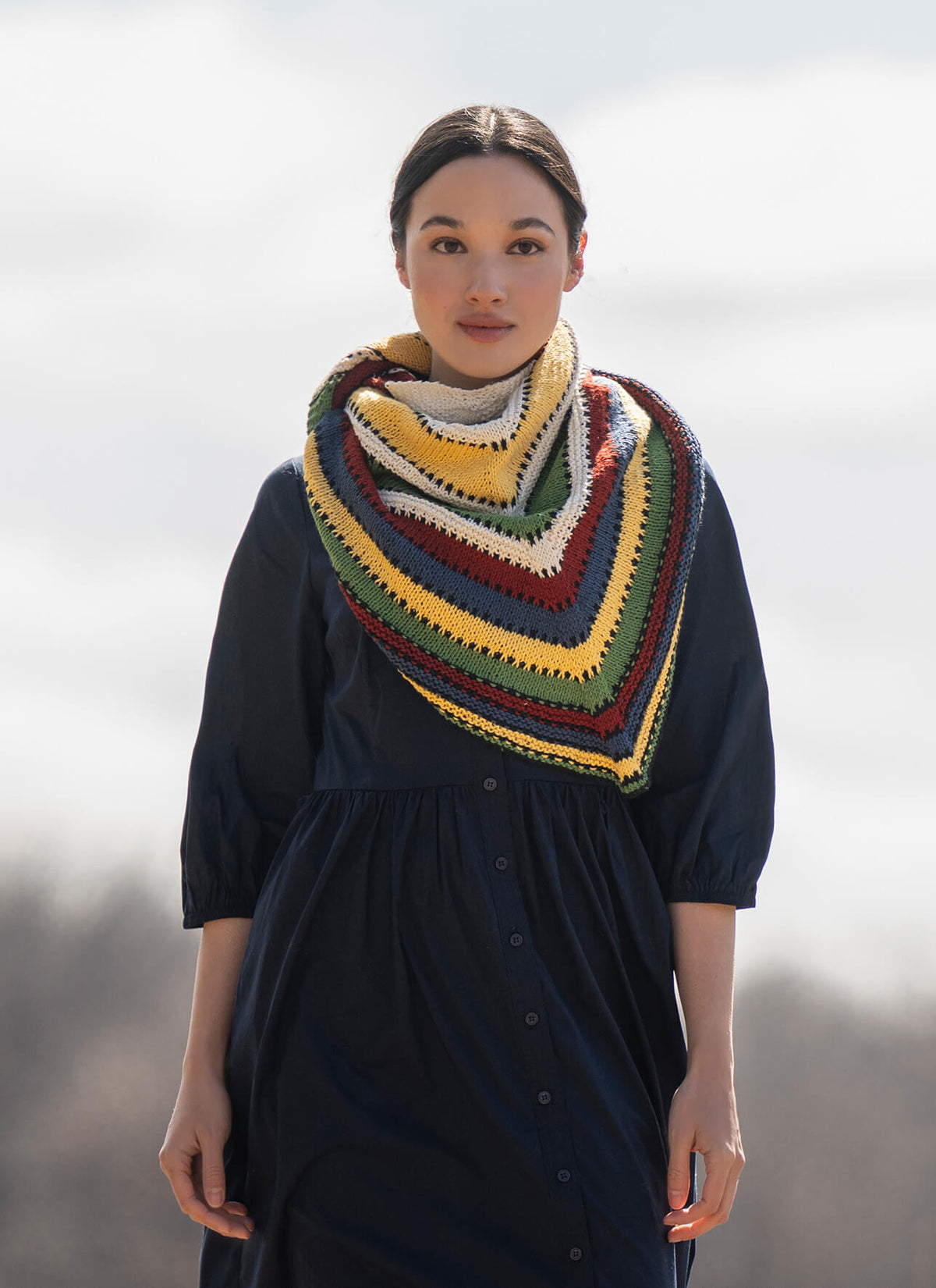 Blue Sky Fibers | Organic Cotton Sport | Camp Ivanhoe Shawl Kit