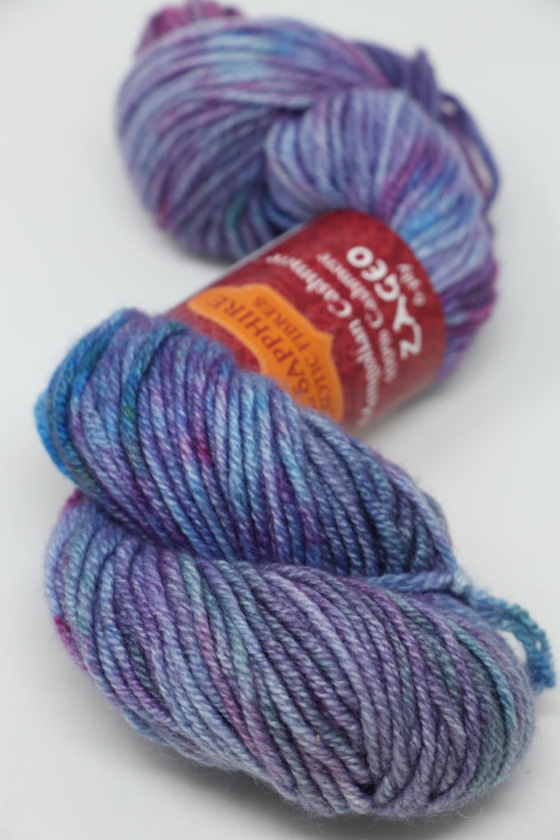 Jade Sapphire Zageo 6 Ply Cashmere Yarn in multicolor, soft and luxurious cashmere fiber for knitting or crafting.