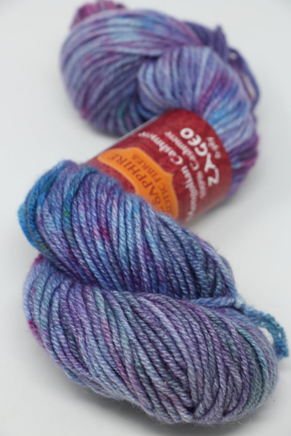 Jade Sapphire Zageo 6 Ply Cashmere Yarn in multicolor, soft and luxurious cashmere fiber for knitting or crafting.