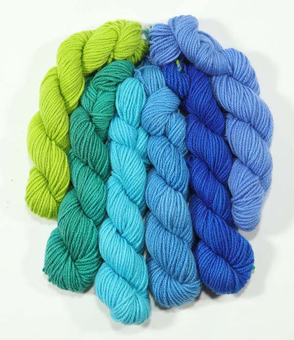 Jade Sapphire | Mini Ombre Kits | 6 Ply Zageo Cashmere