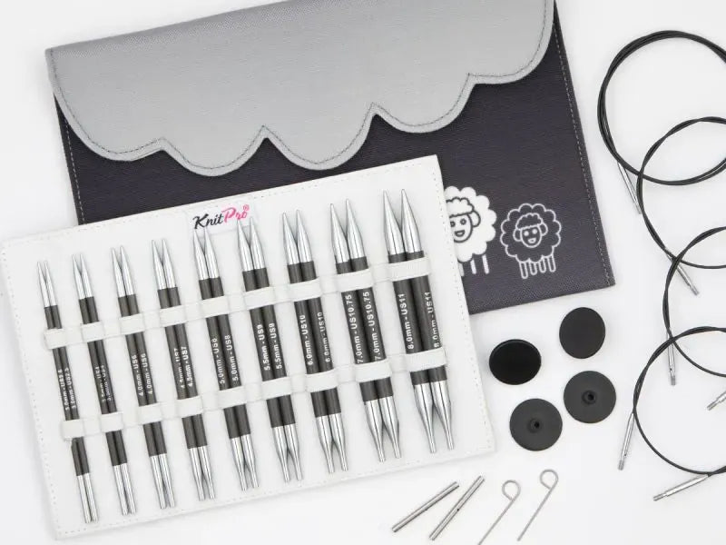 KnitPro Karbonz | Normal 5" Interchangeable Deluxe Set