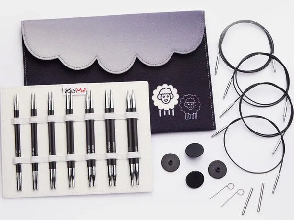 KnitPro Karbonz | Normal 5" Interchangeable Midi Set