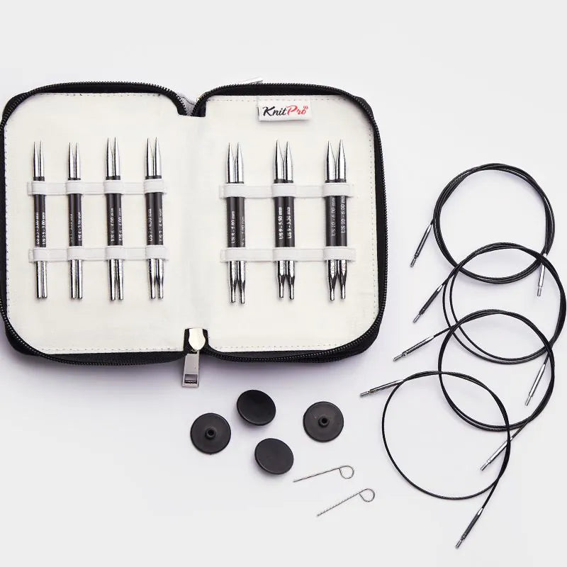 KnitPro Karbonz | Special Midi 4" Interchangeable Needle Set