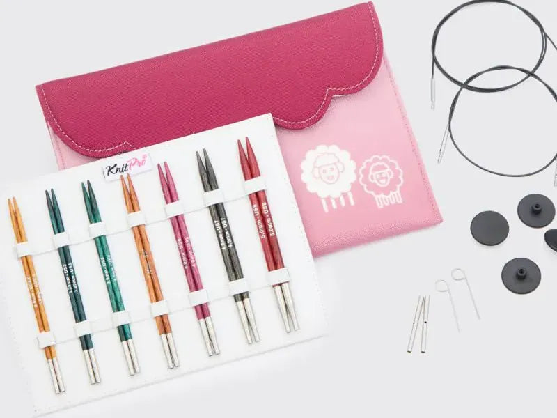 KnitPro (Knitters Pride) Dreamz | Interchangeable Needle Sets | Normal 5" Midi Set (7 Sizes)