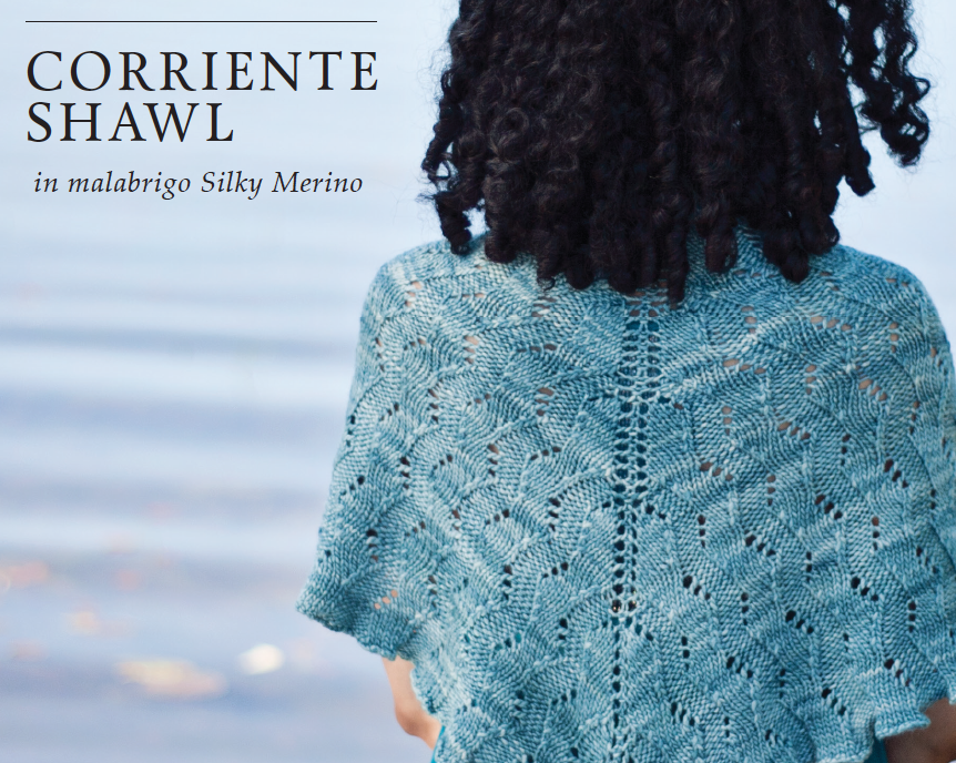 Malabrigo - Kit - Corriente Shawl (Silky Merino Yarn 3 skeins)