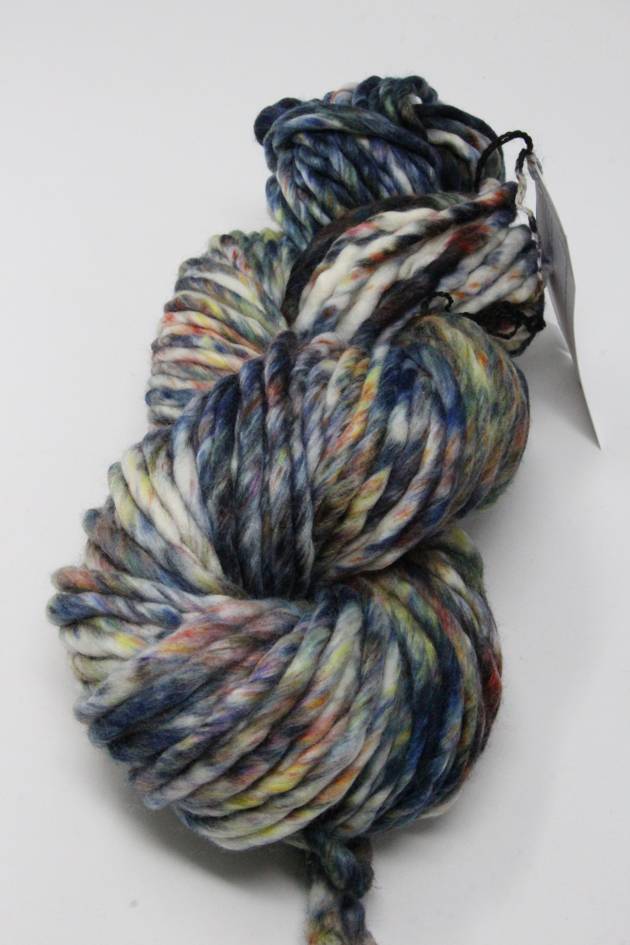 Malabrigo Rasta Merino Wool Yarn in Candy Cane color, showing thick, soft, and vibrant hand-knit yarn for knitting projects.