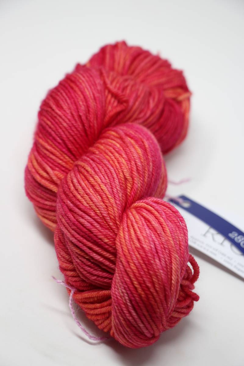 Malabrigo Rios merino yarn in Aquarius Zodiac Collection colorway, showing vibrant, soft wool yarn for knitting or crochet projects.