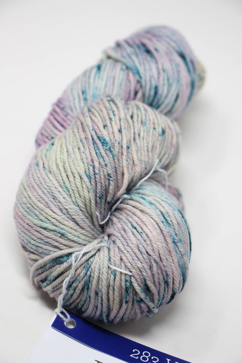 Malabrigo Rios merino yarn in Aquarius color from the Zodiac Collection, showcasing vibrant variegated wool yarn for knitting or crochet.