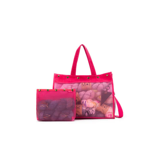 Della Q - Makers Mesh Tote VIVID Rose