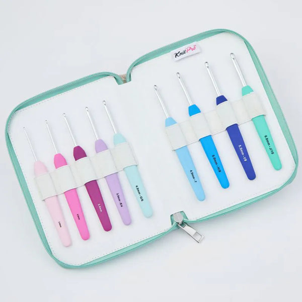 KnitPro (Knitters Pride) Waves 2.0 | Single Ended Crochet Hook Set | Deluxe (9 Sizes)