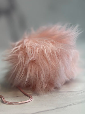 Faux Fur Pom Poms (Snap Or Tie)