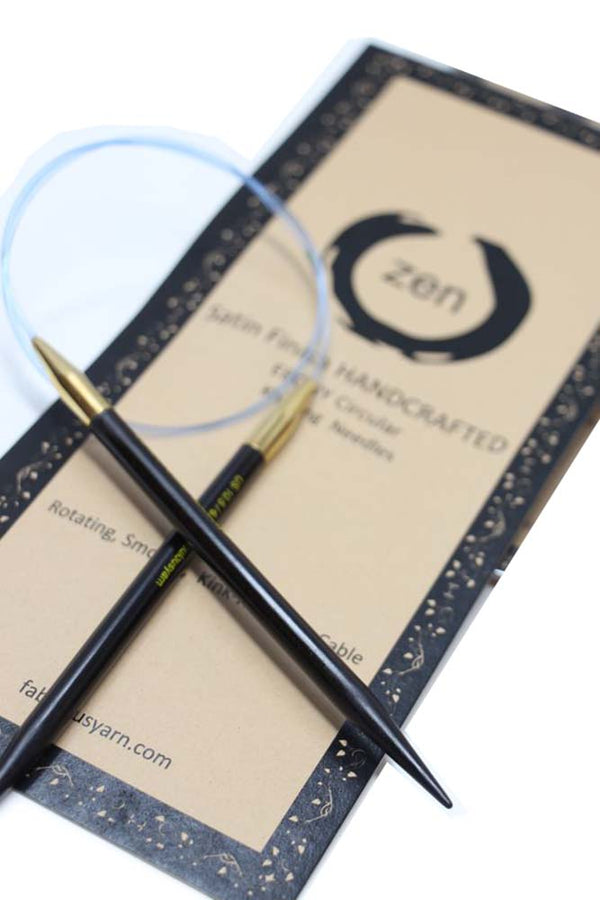 ZEN Ebony Circular Knitting Needles - 16 Inch Length