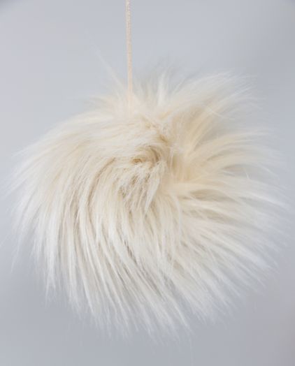Faux Fur Pom Poms (Snap Or Tie)