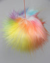 Faux Fur Pom Poms (Snap Or Tie)