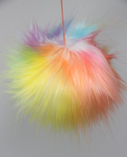Faux Fur Pom Poms (Snap Or Tie)