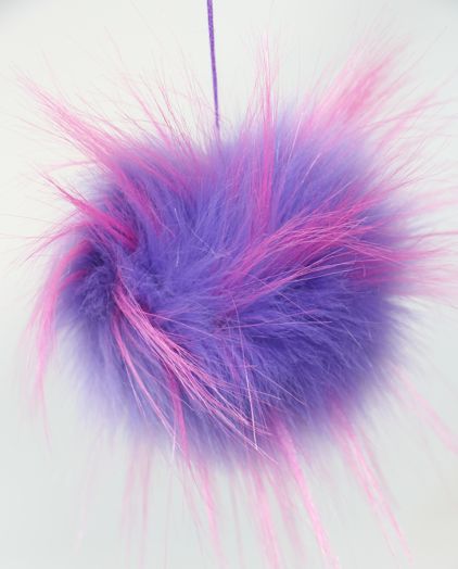 Faux Fur Pom Poms (Snap Or Tie)