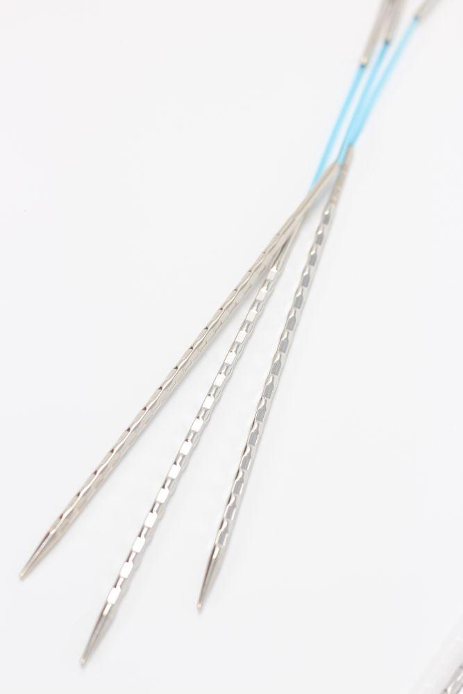Addi Turbo Needles Flexiflips squared 12-inch (30cm) knitting needles in US size 0 (2.00mm) with interchangeable tips and flexible cable