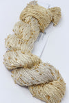 Artyarns Beaded Silk & Sequins Light beaded yarn with shimmering sequins and silk fibers in a close-up view.