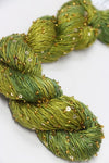 Beaded silk and sequins yarn by Artyarns, Artyarns Beaded Silk & Sequins Light (H Series) in a vibrant green shade.