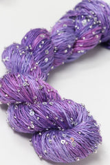 Beaded silk and sequined yarn from Artyarns' Beaded Silk & Sequins Light (H Series) with shimmering beads and elegant texture.