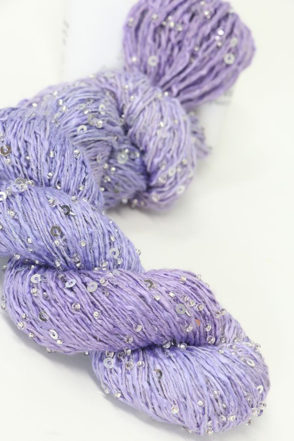 Beaded silk and sequins yarn from Artyarns' Beaded Silk & Sequins Light (H Series) with shiny beads and elegant texture.