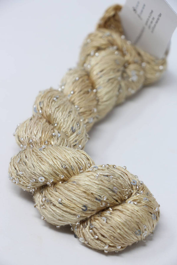 Beaded silk and sequins light yarn by Artyarns, featuring colorful beads and shimmering sequins on soft silk thread.