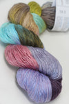 Artyarns Ensemble Light cashmere yarn in F Series Colors, showing soft, multicolored strands for knitting or crochet projects.