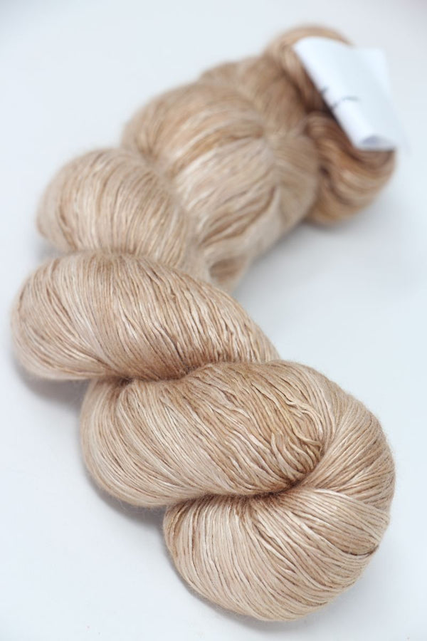 Soft Artyarns Ensemble Light cashmere yarn in F Series colors, showing a close-up of the multicolored skein with vibrant fibers.