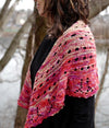 Artyarns Tulip Garden Shawl Kit featuring colorful yarns and pattern for knitting a vibrant, floral-inspired shawl.