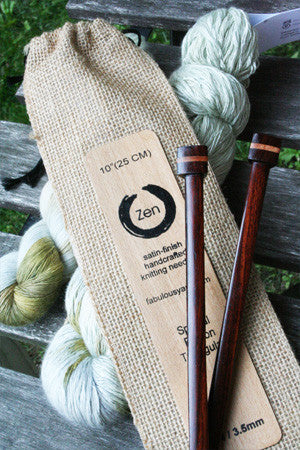 ZEN© Knitting Needles - Triangular Single Point Rosewood Knitting Needles