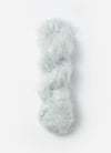Blue Sky Fibers Brushed Suri alpaca yarn in soft blue with a fluffy, brushed texture for warm, luxurious knitting projects.