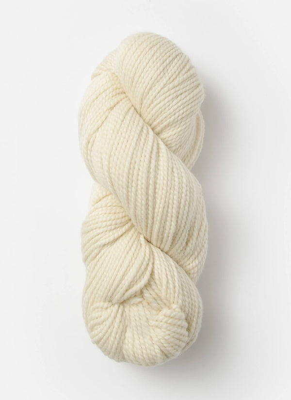 Blue Sky Fibers Extra Alpaca Merino aran yarn in soft blue, showing thick, cozy alpaca and merino wool fibers.