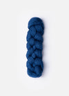 Blue Sky Fibers Metalico alpaca yarn in a soft, metallic blue shade, showing the textured, shiny fiber detail.
