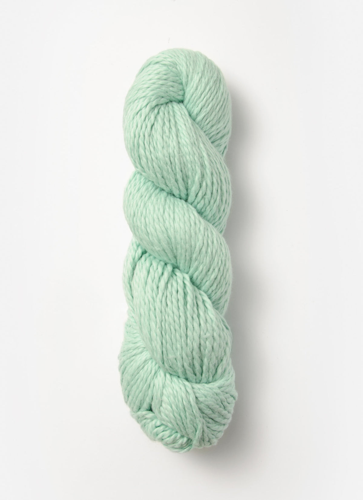 Blue Sky Alpacas Worsted Organic Cotton in solid blue sky color, showcasing soft, smooth yarn suitable for knitting and crochet projects.