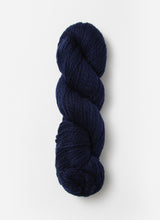 Blue Sky Alpacas Worsted Organic Cotton yarn in solid blue sky color, showing the soft, smooth texture of the fiber.