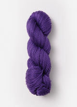 Blue Sky Alpacas Worsted Organic Cotton yarn in solid blue sky color, showing the soft, smooth texture of the fiber.