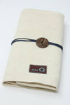 Della Q natural wood interchangeable needle case with 180/185 slots for knitting needles, stylish and compact for storage.