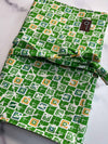 Della Q double point knitting needle rollup case with multiple compartments, made of fabric in a stylish design.